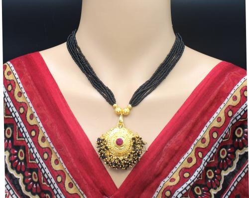 Soni Jewellery Maharashtrian Tanmaniya Wedding marathi Mani Mala Thushi Mangalsutra for Women