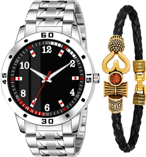 Crab Analog Multicolor Dial Multicolor Strap Watch With Bracelet For Boys