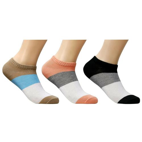 Buy JOSHWA Men And Women Black Cotton No Show Socks (Pack Of 3) Online