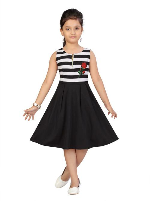 Aarika Girls Black Color Dress