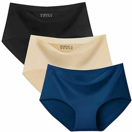 Monali Hosiery Pack of 3 Women Hipster Multicolor Seamless Panty - XXL