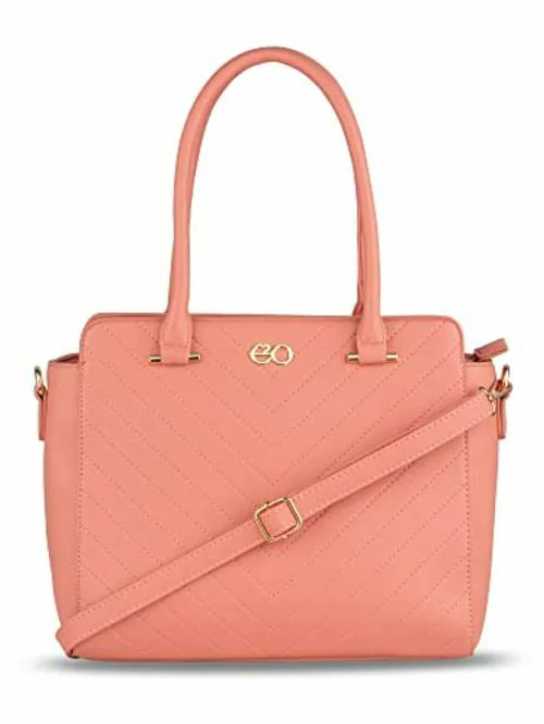 E2O Women's Pink Polyurethane Handbag