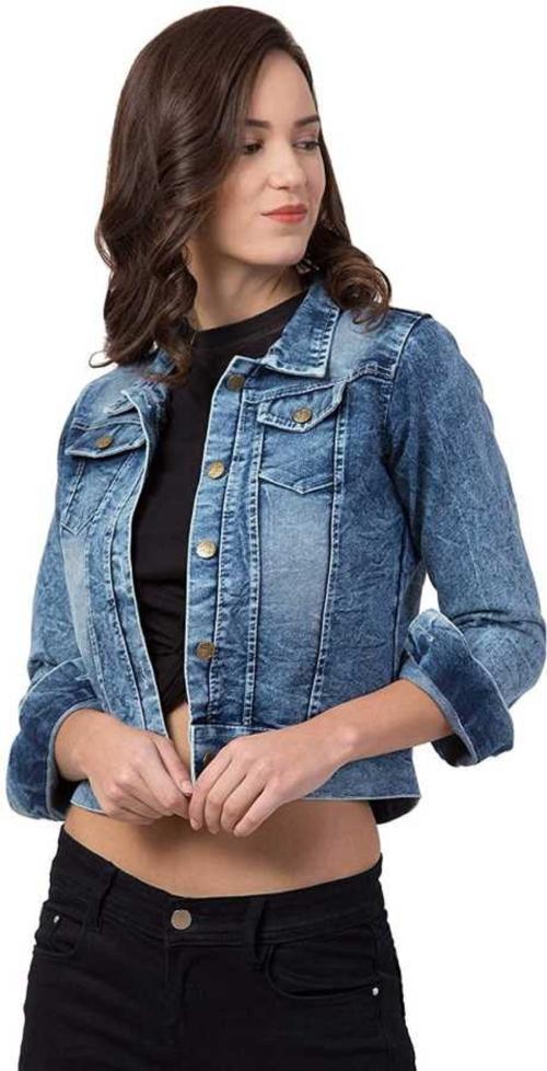women full sleeve denim jacket