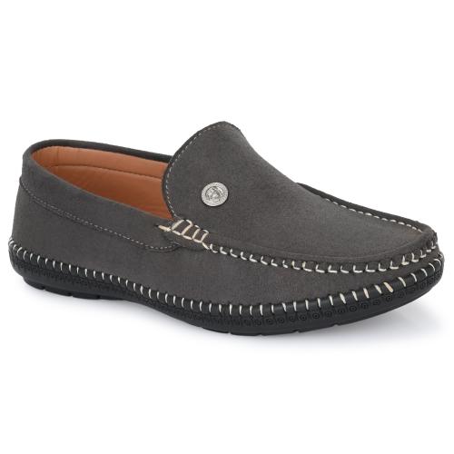 ROWLANS Men's Grey Comfortable/ Outdoor/ Casual Synthetic leather Slip-On Lofers