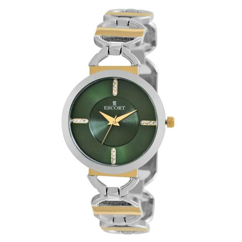 Escort Analog Green Dial With Multicolor Strap Watch For Women (E 1800-2911 TM.16)