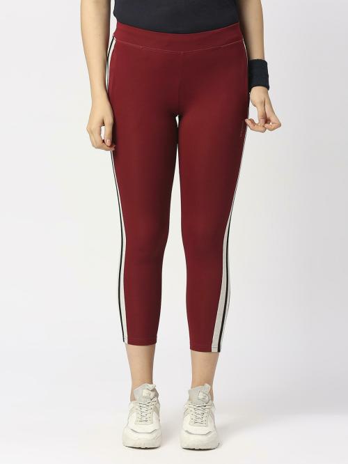 Lovable Women Solid Polyester Spandex Maroon Track Pants_XL