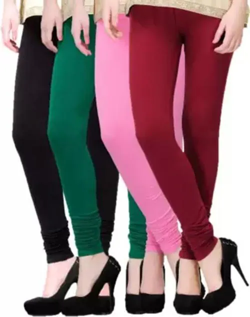 Buy PI World Women's Cotton Lyca Fabric Leggings set of 4 Online at Best Prices in India JioMart.
