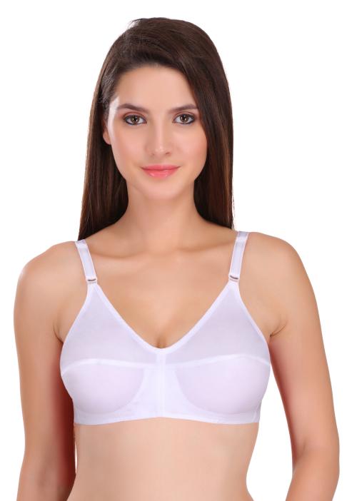 Featherline Women White Pure Cotton Single Minimizer Bra ( 30C ) |Teenager |Full Coverage |Non Padded |Pure Cotton |Everyday |White |Minimizer Bra |B, C, D, E Cup