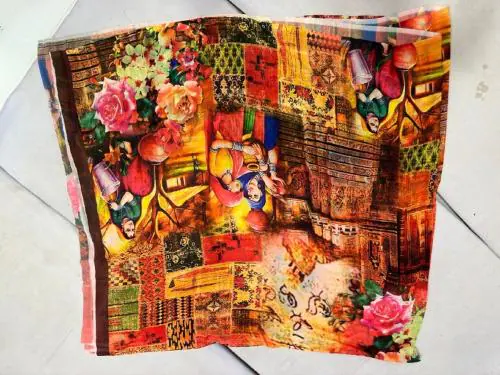 MF Women Orange Printed Saree