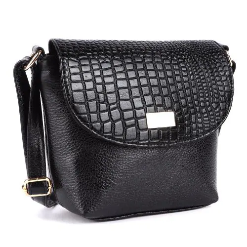 AYPIO DIER Ladies Leather Sling Bags | Black Leather Cross body Bag for girls / women | Anniversary, Rakshabandhan, Wedding Reception Gifting | ADI038