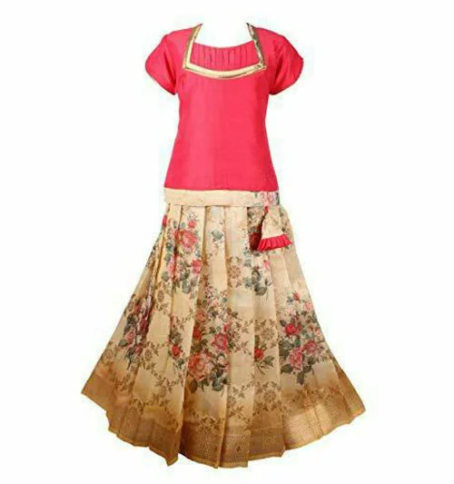 Shivangi Clothing Pattu Pavadai (5-6 Years)