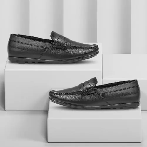 Fasczo Genuine Leather Party Office Wear Dress Formal Shoes For Men And Boys (Black)