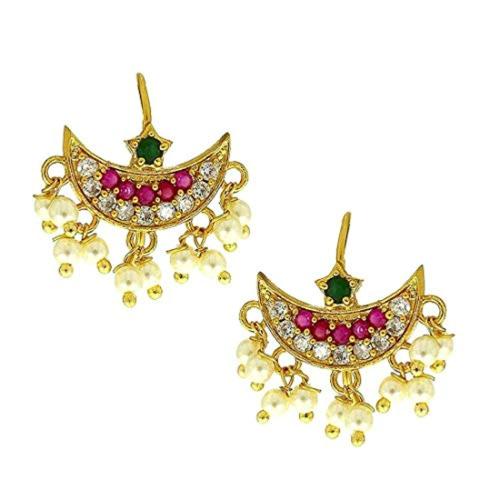 VAMA FASHIONS Gold Plated Ear Clip-on Earrings Multicolor (Women and Girls)