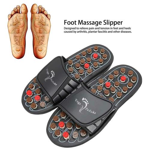 ZURU BUNCH Manual Spring Acupressure and Magnetic Therapy Paduka Slippers for Full Body Blood Circulation Natural Slippers For Men and Women (Size-7)