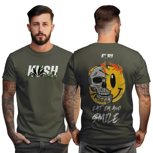 Peppyzone Funky Skull Printed 100% Cotton T Shirt for Men