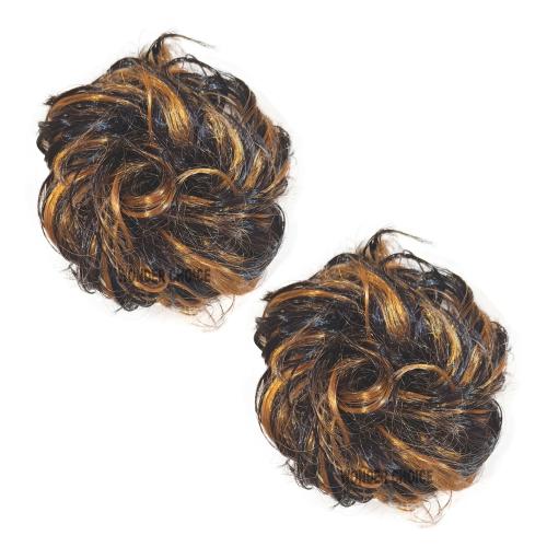 Buy WONDER CHOICE Golden Highlight Messy Hair Bun Juda Extensions 2PCS