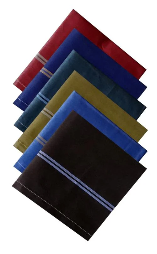 Buy DIKHAWA 100 Cotton Pack of 6 Handkerchiefs Hanky For Men, Dark