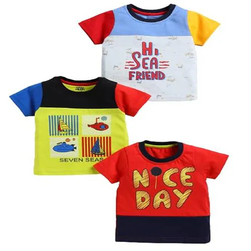Little Smart Baby Boy Cut & Sew Tshirt(Pack of 3) (1824 Month