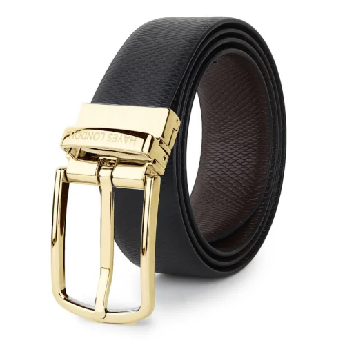 Buy HAYES LONDON Italian Leather Reversible Belts for Men, Original Top Grain Formal and Casual