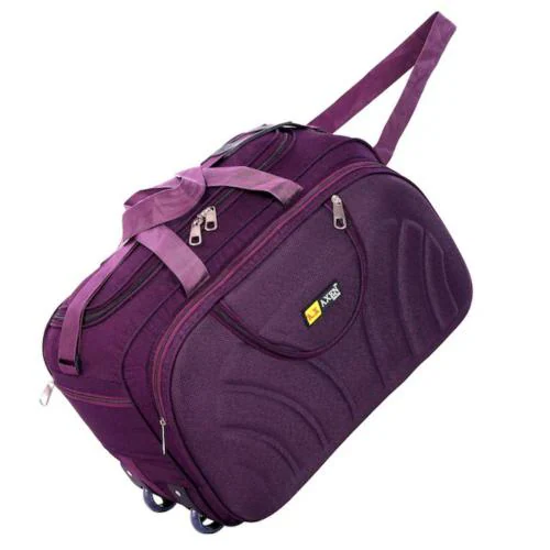 Axen Bags 60 L Strolley Duffel Bag - 60 L Strolley Duffel Bag Unisex High Density Travel Bag-PURPLE-Large Capacity