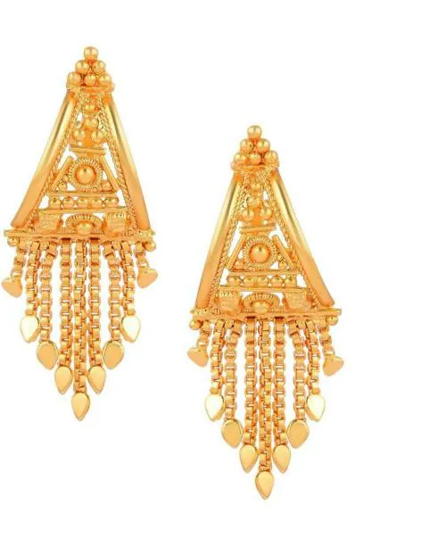Memoir Gold Plated Drops and Danglers Earrings Gold (Women)
