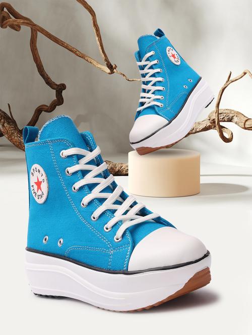 FLYNCE Sneakers for Wome | Embellished Premium Casual High Ankle Sneakers | Ankle Boots Shoe | Chunky Ankle Length Sneakers Shoes for Women and Girls