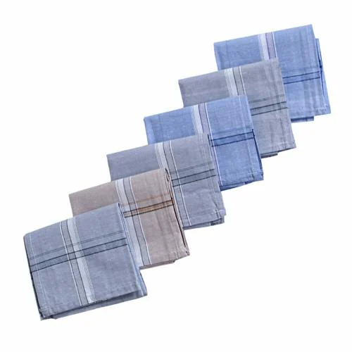 S4S Handkerchiefs|Sweat Absorbent Light Colored Soft Cotton Square Hankies for Man,Boys & Wicking Sweat from Hands,Face,Set of 6 (Multicolor)