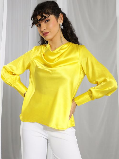 KOTTY Casual Solid Women Yellow Top