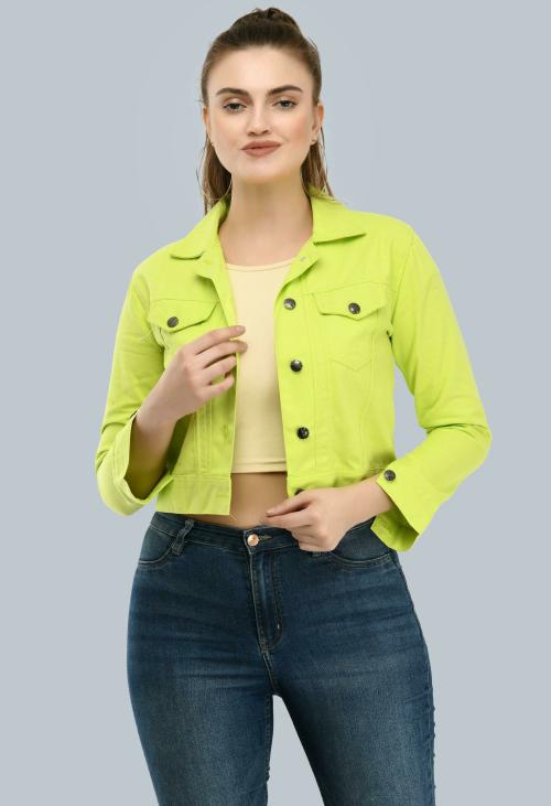 Montrez Women Light Green Solid Jacket