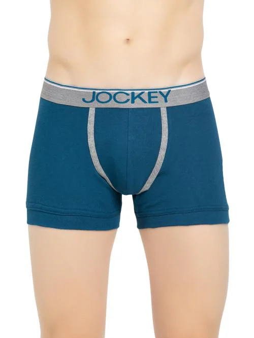 Jockey Men's Black Solid Cotton Pack of 2 Trunks
