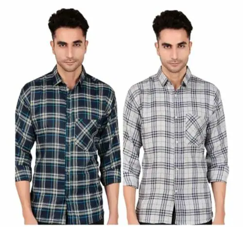 STITCHCRAFT STYLE Check Shirt for Men Full Sleeves Formal Check Shirts Big Checks Shirts for Men Office Wear Plaid Checkered Shirt| Casual Office Wear|