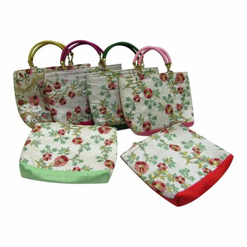 Deepsum Multicolour Traditional Embroidered Potli Purse For Women With Zipper, Potli Bags For Return Gifts For Women - Pack Of 50