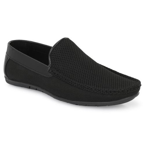 Men's Casual Light Weight Men's Mesh Loafers (black)