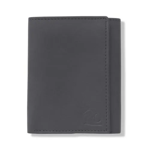 Kara Men's Trifold Wallet Genuine Leather Tri Fold Wallets for Men with Six Card Holder Slot
