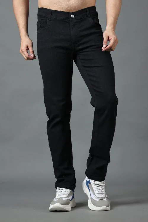 Vaireet Men's Black Blended Denim Slim Fit Jeans