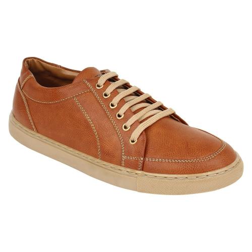 Guava Men's Tan Faux Leather Casual Lace Up Shoes