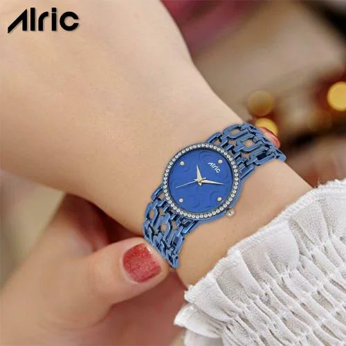 ALRIC Navy Blue Analog Blue Dial Blue Strap Watch for Women & Girls