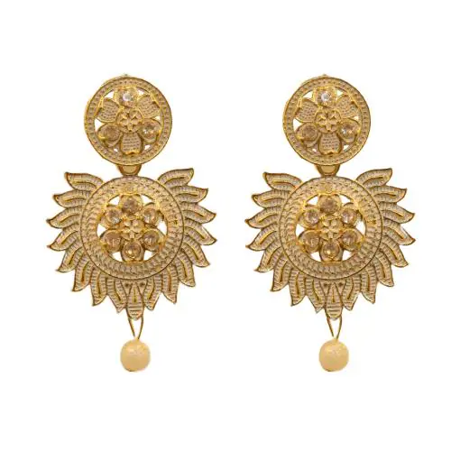 OMORFO Traditional Gold Earring For Women Gold, Women's Jewellery, Fashion Accessories, Anniversary Gift For Wife, Simple Earrings For Women
