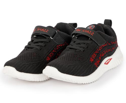 RU SHAZZ Casual Shoes For 6 Years to 6.5 Years Old Kids Boys & Girls Sporty Design Slip-On Light Weight Sneakers For Children-Model-FIRE SHOT,Size-1,Black