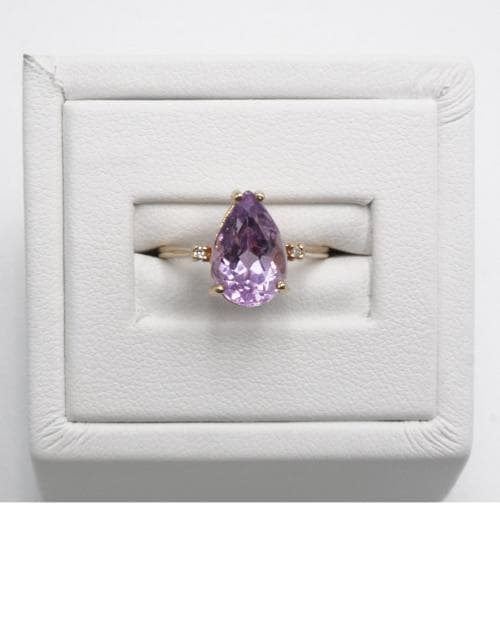 Ceylonmine Certified Natural Amethyst Gold Adjustable Ring Copper Amethyst Gold Plated Ring