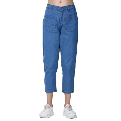 Buy NEON 9 Boyfriend Fit Front Patch Pocket Denim Jeans, Girls Jeans, Jeans, Denim Jeans
