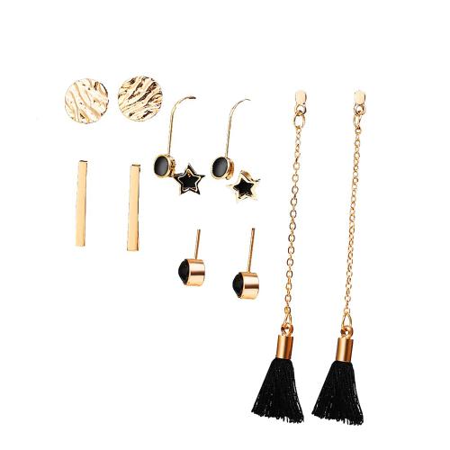 Yellow Chimes Gold Plated Fashion Studs and Hoops Small Western Hoop Earrings Gold for Girls and Women (Pack of 5)