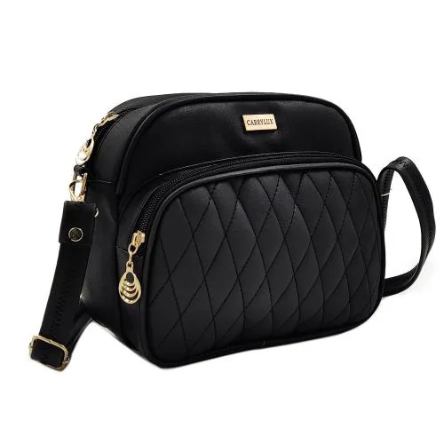 Carrylux quilted pocket design sling bag for womens