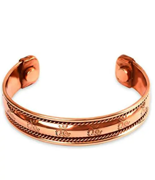 Rudra Centre Copper Bracelet in Om Design