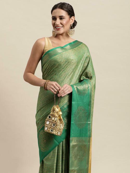 Awesome Woven Kovai Cotton Silk Saree (Green)