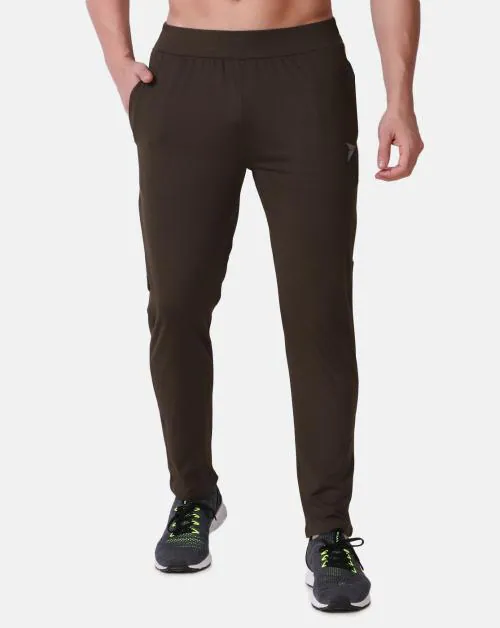 Fitinc Premium Olive TrackPant For Men|Anti-Microbial|Superdry|Breathable|Stretchable|2Ykk Zipper Pockets