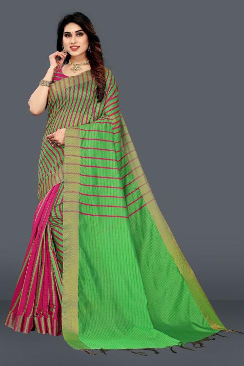 SAREYA VEELA Daily Wear Women Black and White Checkered Cotton Silk Sarees