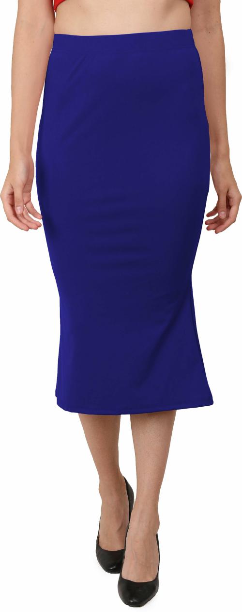 Generic Womens Royal Blue Lycra Blend Pencil Skirt (L)