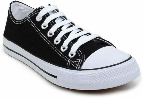 Vimal Kumar Jumpink Stylish & Trendy Lace Up Black Canvas Sneakers For Men