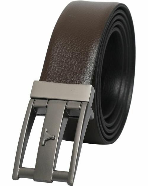 BULCHEE Men Formal Brown Genuine Leather Reversible Belt